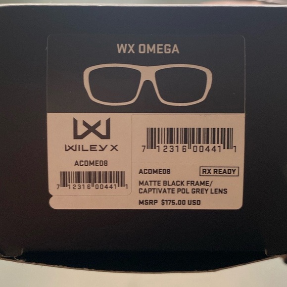 Wiley X Acome08 Wx Omega Sunglasses, Captivate Polarized Grey, One Size - Picture 2 of 2